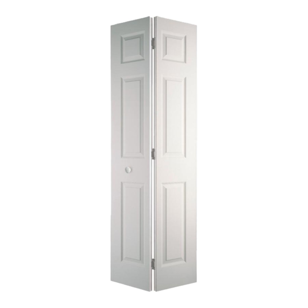 Colonial White Grained 6 Panel Moulded Bifold Door