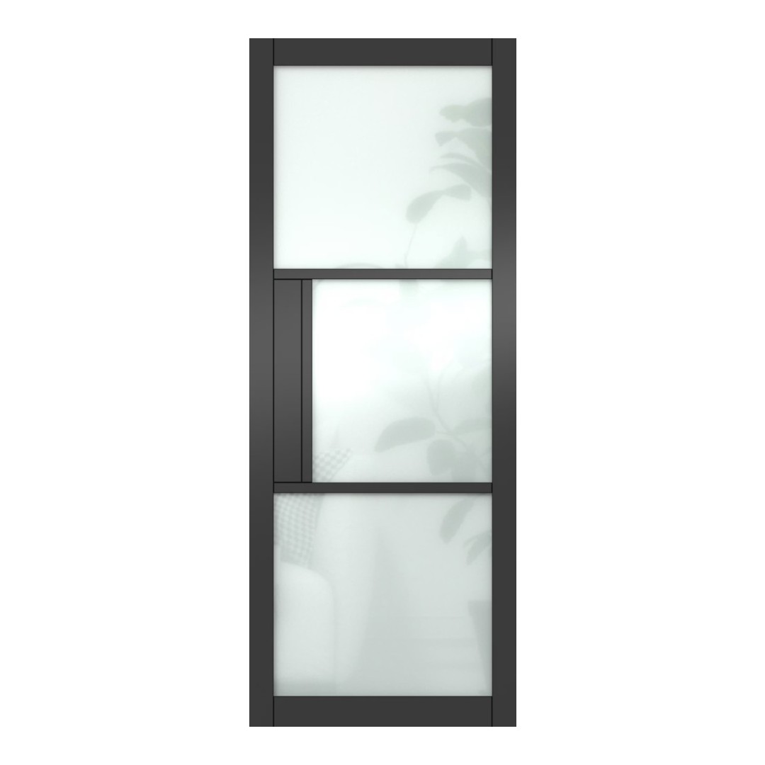 Heritage Black Frosted Glazed Doors