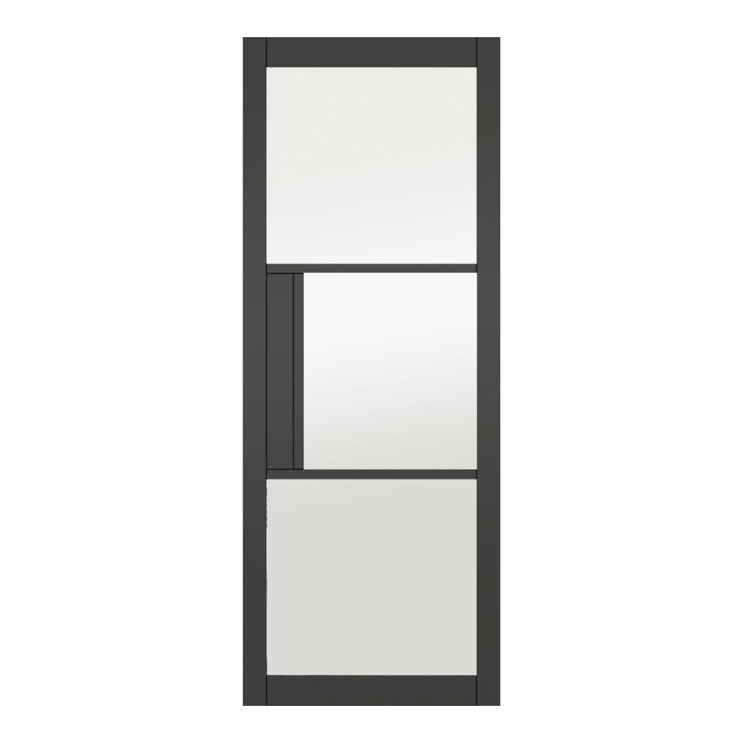Heritage Black Clear Glazed Doors