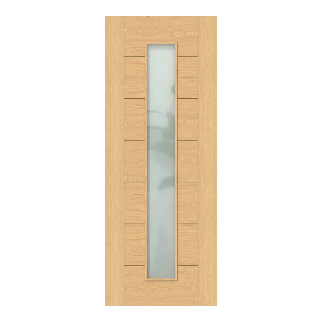 Oak 7 Panel Frosted Glazed - Pre-Finished Doors