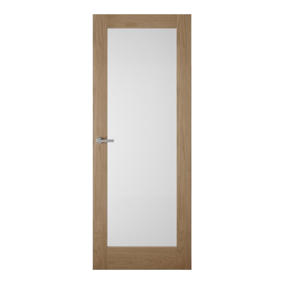 Shaker Oak 1 Panel Clear Glazed Door