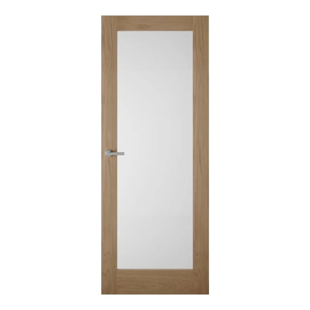 Shaker Oak 1 Panel Clear Glazed Door